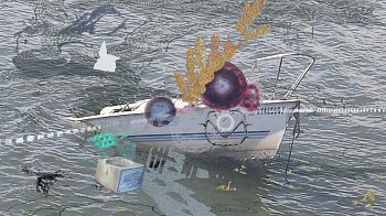 Yi Xin Tong, Abandoned Sunken Junkboat, 2018