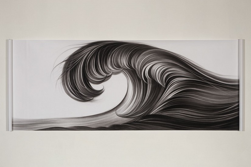 Hong Chun Zhang, Curl #2
2015, Charcoal on Paper with Scrolls