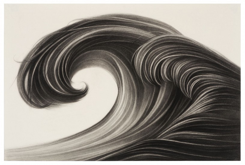Hong Chun Zhang, Small Wave #2
2018, Charcoal on Paper with frame
